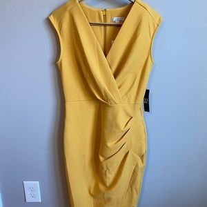 New York and Co mustard yellow stretch fitted